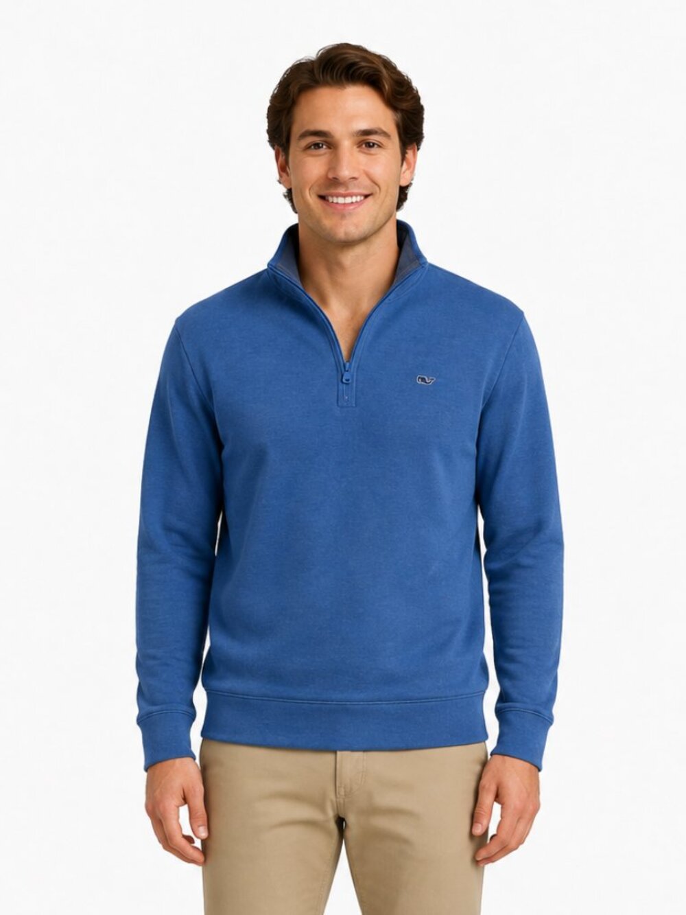 Vineyard Vines Pima Cotton Quarter Zip Blue Men’s S